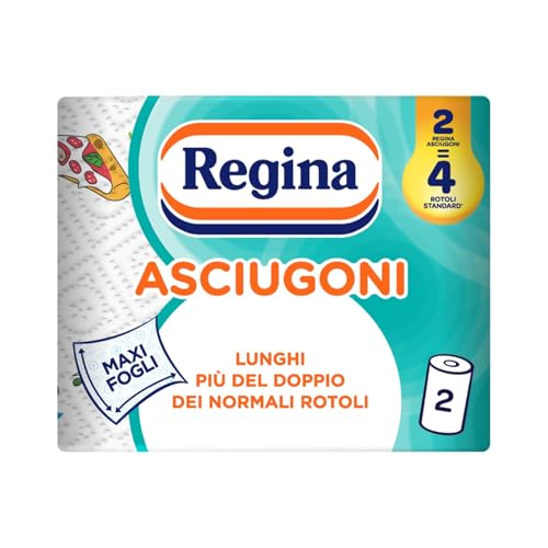 Regina Asciugoni Carta Cucina 2 Veli, Confezione da 2 Rotoli