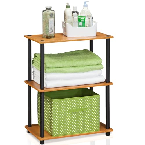 Furinno Scaffali Light Cherry/Black Tubi tondi