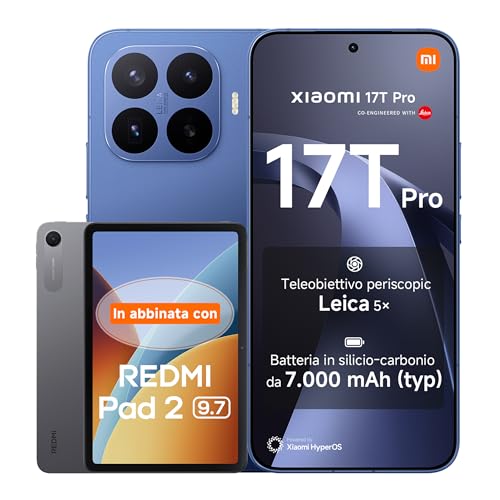 Xiaomi 17T Pro Smartphone 12+512GB 7000mAh

REDMI Pad 2 9.7" 64GB