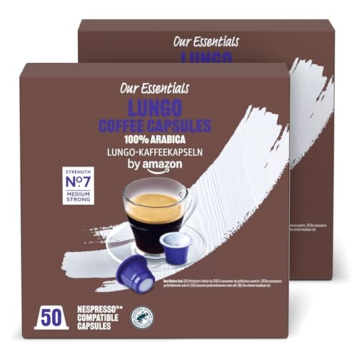 Amazon Capsule Caffè Lungo Nespresso, Tostatura Media, 100 Pezzi