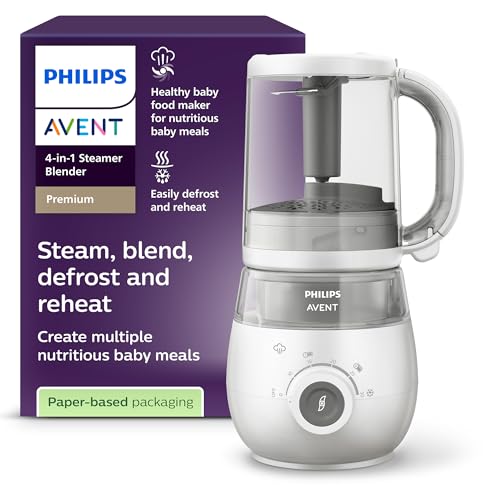 Philips Avent EasyPappa 4 in Cuoci a Vapore, Frulla, Scongela e Riscalda in