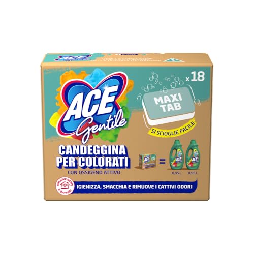 ACE Gentile Maxi Tabs Candeggina Delicata, 18 Pastiglie