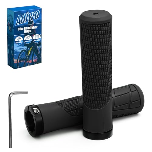 Adiwo Manopole per Mountain Bike con Chiusura in Alluminio Antiscivolo