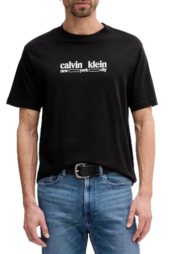 Calvin Klein SS 30S WHSL CK NYC Graphic Tee LV14RE831G Maglietta Grafica da Uomo