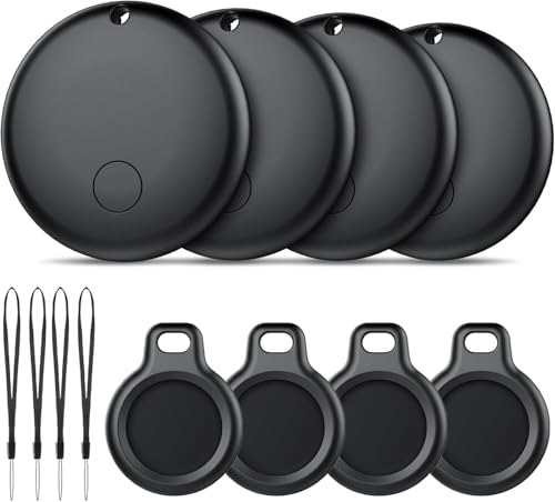 Android Smart Tag, Tracker con Google's Find Hub (Solo Android), IP68 Impermeabile, Bluetooth Localizzatore con Custodia Protettiva, Trova Oggetti per Chiavi/Bagagli/Portafogli, 4