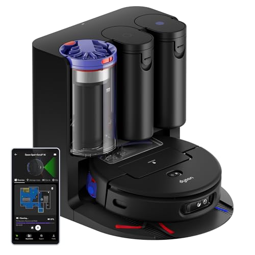 Dyson Spot+Scrub AI Robot aspirapolvere e lavapavimenti Nero/Blu