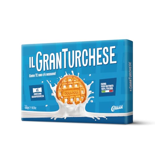 GranTurchese Biscotti Frollini con Buchi, Farina 100% Italiana, 400 g
