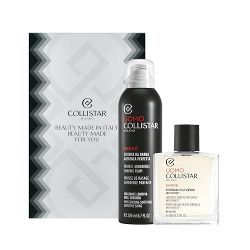 Collistar Cofanetto Regalo Uomo Schiuma da Barba 200 ml + Dopobarba Pelli Sensibili 100 ml