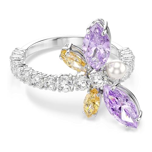 Swarovski x Ariana Grande Anello con motivo, Taglio misto, Libellula, Placcato rodio