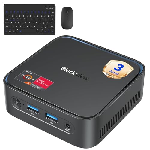 Blackview MP50 Mini PC AMD Ryzen 5 16GB RAM 512GB SSD con Tastiera e Mouse