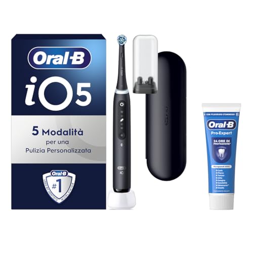 Oral-B iO 5 Spazzolino Elettrico Ricaricabile Nero con 1 testina