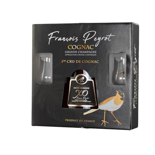 Peyrot Cognac Grande Champagne XO Special Pack con 2 Bicchieri, 0.7L, 40%