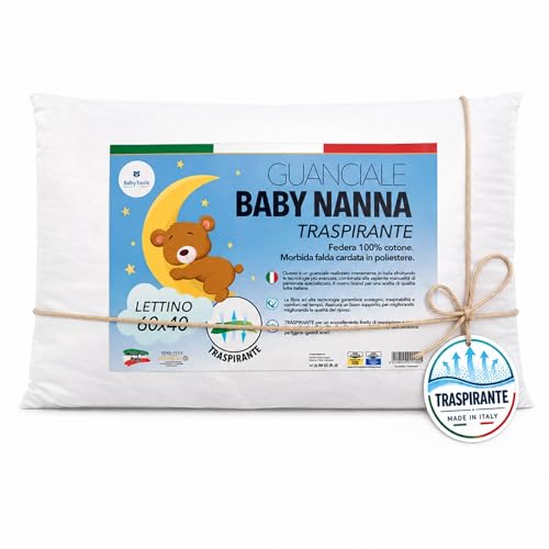 BabyTools Cuscino Lettino Bambino 100% Cotone Traspirante Anti-acaro 2-4 Anni