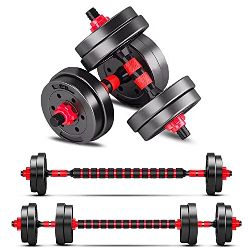 BCBIG Manubri Regolabili 2 in 1 Set Pesi Bilanciere 10kg