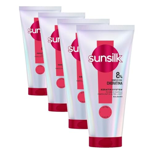 Sunsilk Balsamo Keratin 8% Complex, 180 ml (Confezione da 4)