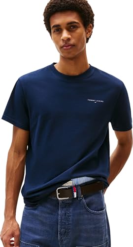 Tommy Jeans Tjm Slim Linear Chest Tee Ext Dm0Dm21780, Maglietta a Maniche Corte, Uomo