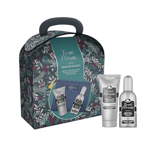 Tesori d'Oriente Set Regalo Viaggio Muschio Bianco con Profumo 100 ml e Crema Corpo 75 ml