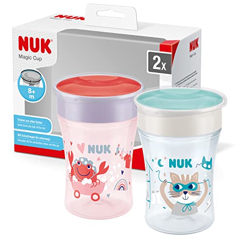NUK Magic Cup bicchiere antigoccia | Bordo anti-rovesciamento a 360° | 8+ mesi | Senza BPA | 230 ml