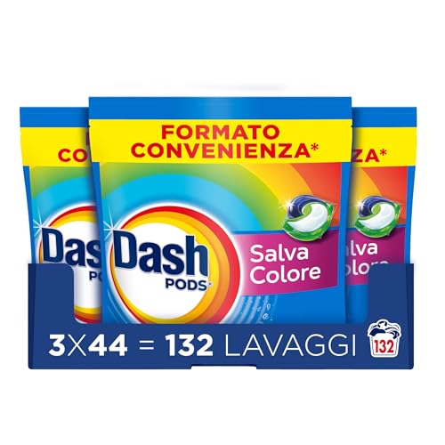 Dash Pods Detersivo Lavatrice in Capsule, 44 Lavaggi, Salva Colore