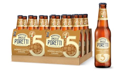 Birrificio Angelo Poretti Birra 5 Luppoli Doppio Malto Chiara, Cassa 24x33cl