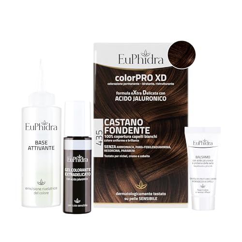Euphidra ColorPro XD Castano Fondente, Kit Colorante Extradelicato 50 ml