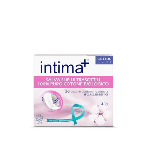 Intima+ Salvaslip Ultrasottili Puro Cotone Biologico 20 Pezzi
