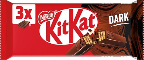 KitKat Dark Wafer Ricoperto di Cioccolato Fondente, 3 Snack da 41,5g