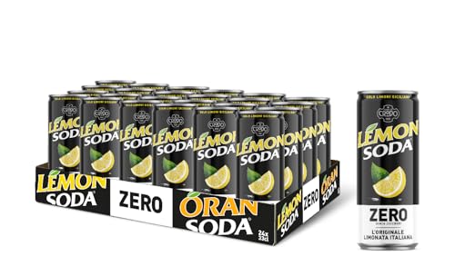 Lemonsoda Zero Bevanda Gassata al Limone Senza Zuccheri, 24 Lattine da 33 cl