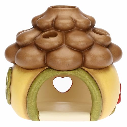 THUN Porta Tea-Light Casetta Pigna Ceramica