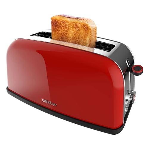 Cecotec Toastin' Time 850 Red Long Lite Tostapane 2 Fette, 850W