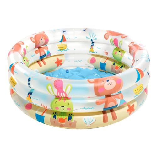 Intex 57106NP Piscina Gonfiabile Baby Pool Tre Anelli, Multicolore