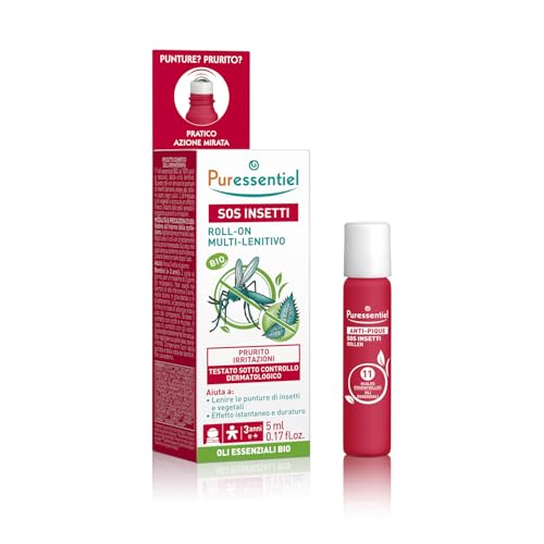 Puressentiel - SOS Insetti - Roller Multi-Lenitivo Bio - Dopo puntura - Aiuta a lenire le punture di insetti e vegetali - Effetto istantaneo e duraturo - Testato sotto controllo dermatologico - 5 ml