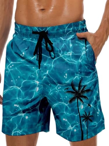 MARZXIN Pantaloncini da bagno uomo a rapida asciugatura con fodera in mesh