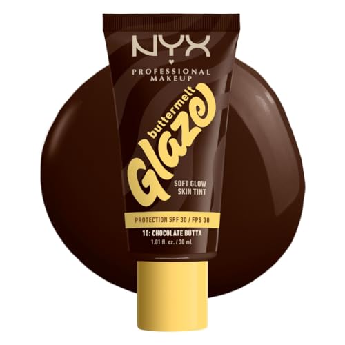 NYX Professional Makeup Buttermelt Glaze Fondotinta Tonalità 10 Chocolate