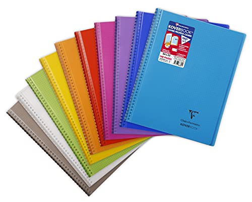 Clairefontaine Koverbook Quaderno a spirale 24x32 cm 160 pagine Quadretti piccoli