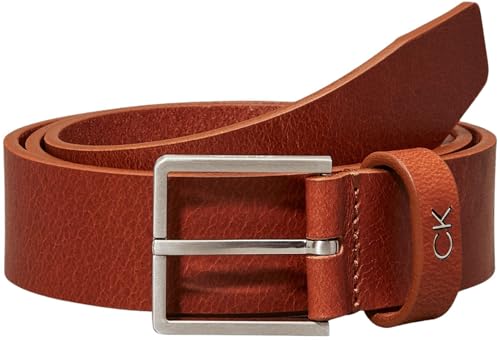 Calvin Klein Cintura in Pelle Uomo Formal Plaque Belt 3.5 cm