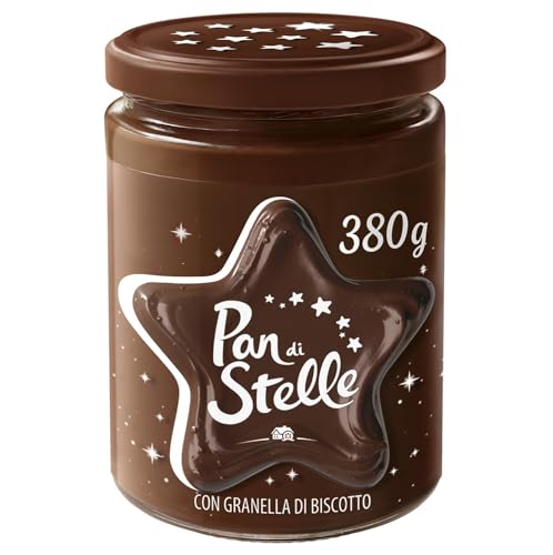 Pan di Stelle Crema Spalmabile Cacao e Nocciole con Granella di Biscotto, 380g