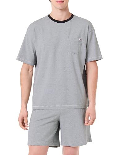 Tommy Hilfiger Uomo Set Pigiama Jersey Mini Stripe Corto