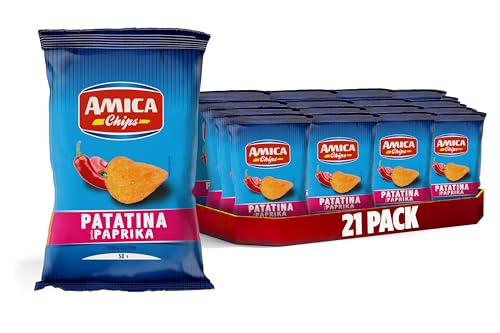 Amica Chips Patatine Gusto Paprika, 21 Pezzi x 50g
