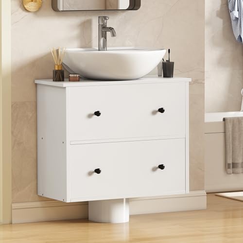 YITAHOME Armadietto da Bagno Sottolavello con 2 Cassetti, 60x30x50 cm