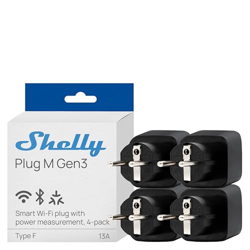 Shelly Plug M Gen3 Presa Intelligente Wi-Fi Matter 4 Pezzi