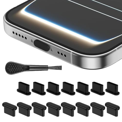 ZZHBOO 17 Pezzi Set Connettori Dati con Pennello Pulizia per iPhone Android USB Type-C