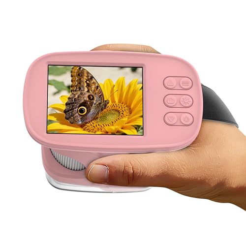 Microscopio Portatile per Bambini 1000X Rosa Schermo 2,4" STEM