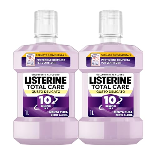 LISTERINE Total Care Collutorio Menta Pura 0% Alcol, 2x1L