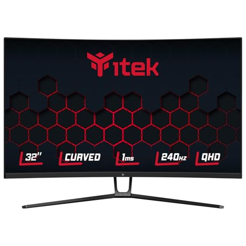 Itek Monitor GGC 32" Curvo QHD 2560x1440, Pannello VA 240Hz, 1ms, HDR 400