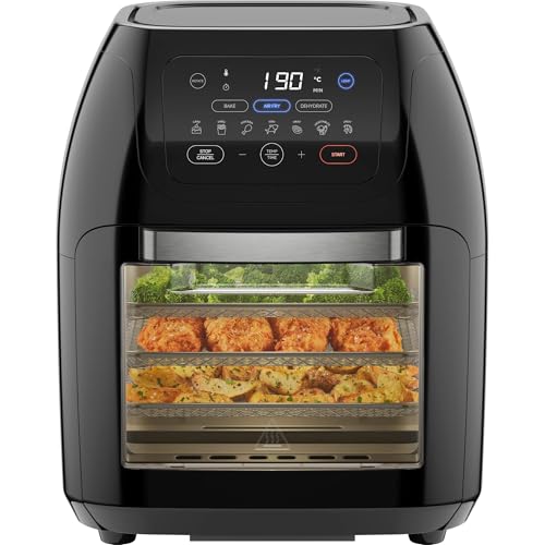 Chefman Friggitrice Digitale Multifunzionale 10L, Girarrosto, Disidratatore