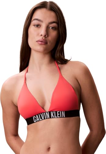 Calvin Klein Donna Top Bikini a Triangolo Allacciatura sul Collo