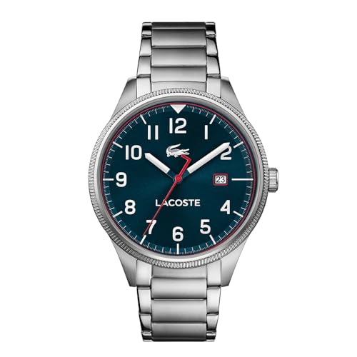 Lacoste Continental Orologio Analogico al Quarzo da Uomo in Acciaio Inossidabile