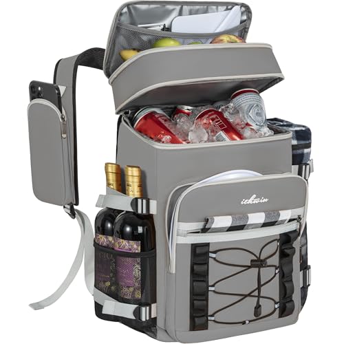 Zaino Refrigerante, Borsa da Picnic con Scomparto Frigo, per Birra