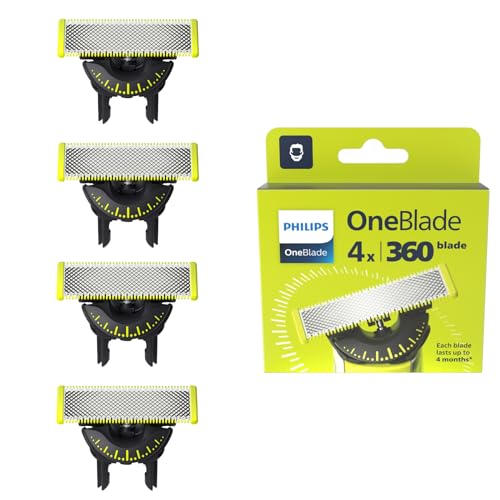 Philips OneBlade Original 360 Testine di Ricambio, 4 Lame